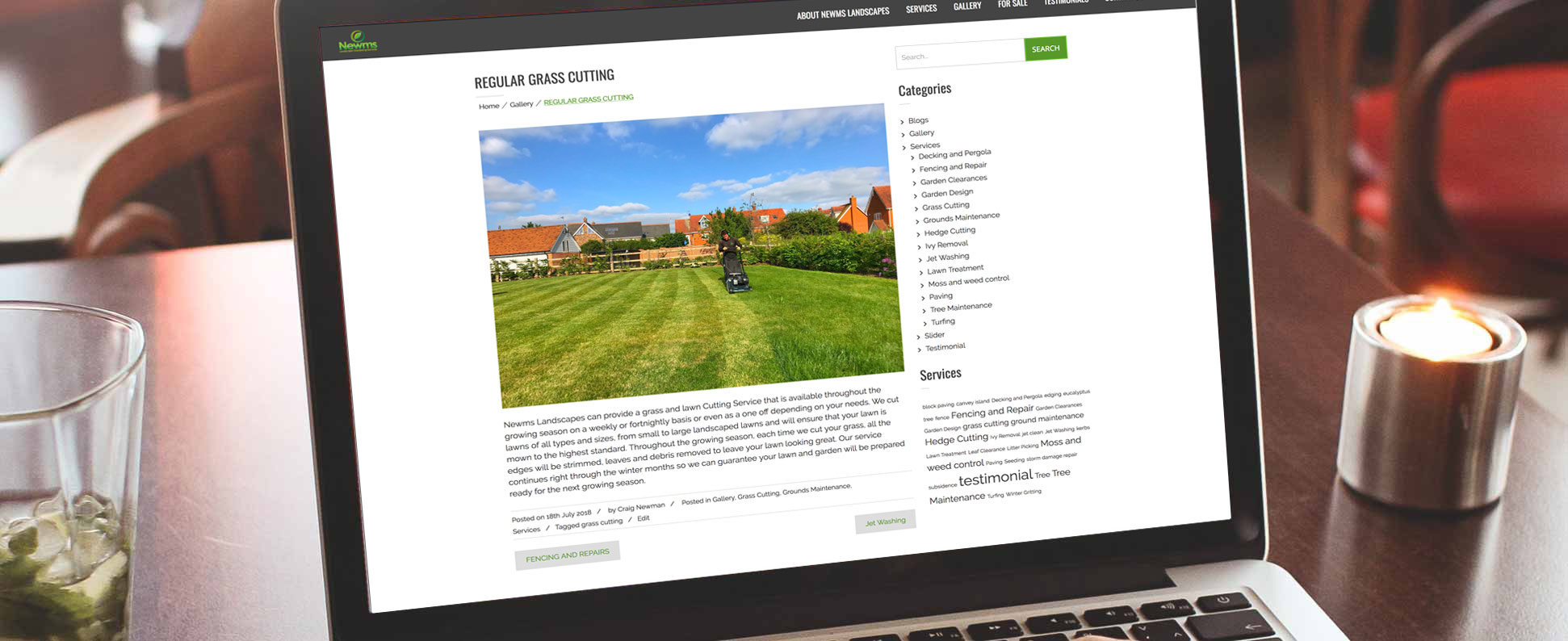 Newms Landscapes Website Design